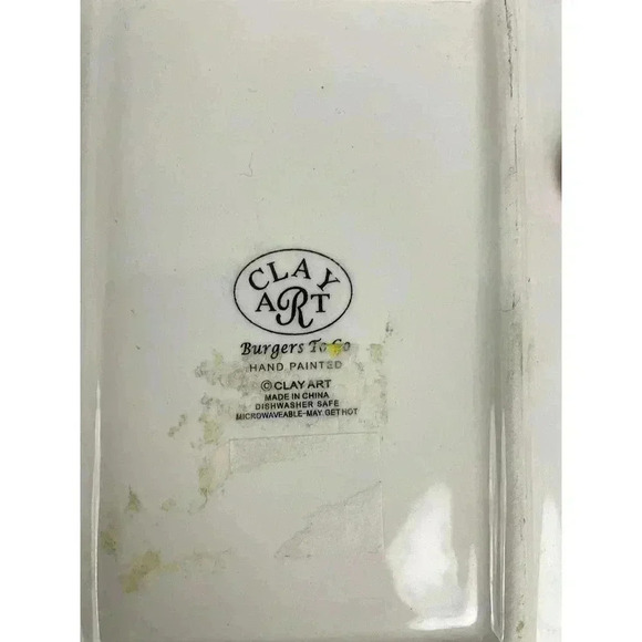 Food Order Receipt Ceramic Tray 7.5"x5.5" THANK YOU Handpainted Server Tab - Picture 5 of 6